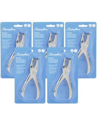 One Hole Paper Punch, Pack of 5