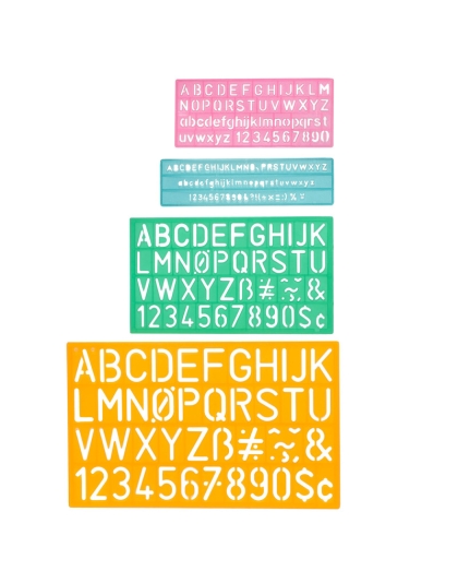 Letter Stenciling Guides, 4-Piece Set
