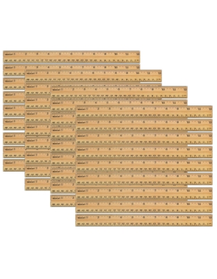 School Wood Ruler, 12", Pack of 36