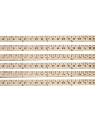 Wood Yardstick, 36", Pack of 6