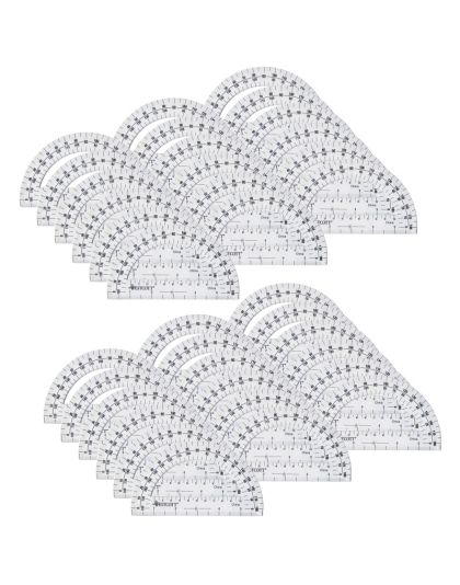 Protractor 6", 180 degree, Clear, Pack of 36