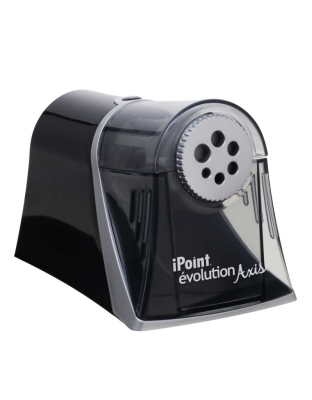 iPoint Evolution Axis Heavy Duty Electric Pencil Sharpener, Black/Silver