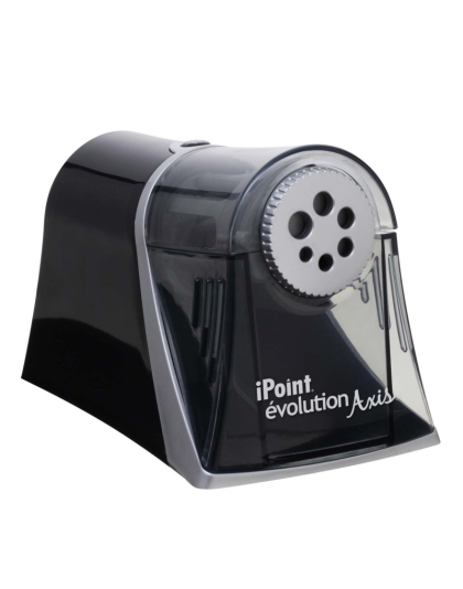 iPoint Evolution Axis Heavy Duty Electric Pencil Sharpener, Black/Silver