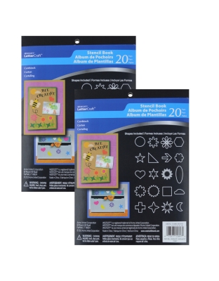 LetterCraft Stencil 20-Page Book, Pack of 2