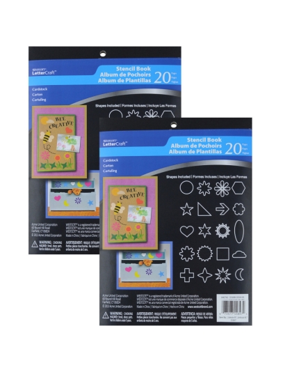 LetterCraft Stencil 20-Page Book, Pack of 2