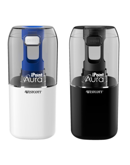 iPoint&reg; AURA Battery Pencil Sharpener, Assorted Colors (No Color Choice)