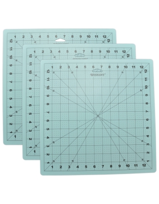 Self-Healing Cutting Mat, 12" x 12", Pack of 3