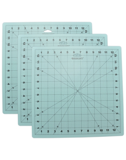 Self-Healing Cutting Mat, 12" x 12", Pack of 3