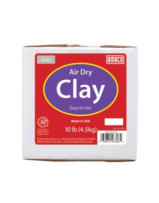 Air Dry Clay, Gray, 10 lbs.