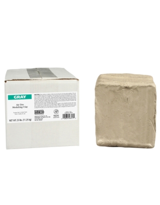 Air Dry Clay, Gray, 25 lbs.