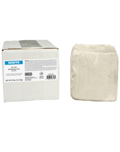 Air Dry Clay, White, 25 lbs.