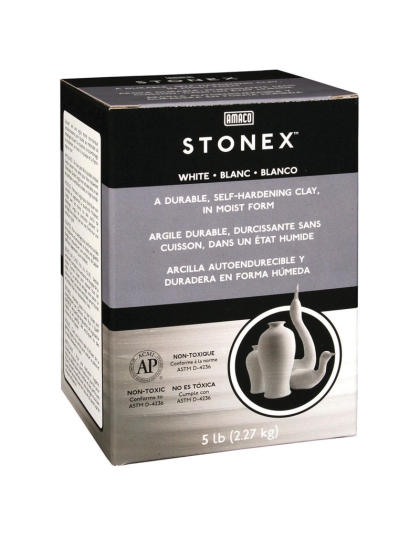 Stonex Self-Hardening Clay, White, 5 lbs.