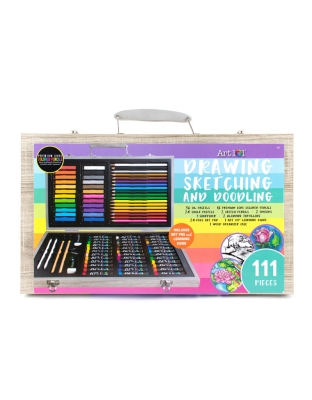 Drawing, Sketching & Doodle Wood 111-Piece Art Set
