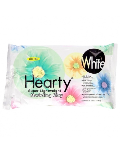 Hearty&reg; Super Lightweight Modeling Clay, White, 5.25 oz