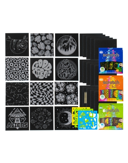 Scratch Art Kit 3-Pack