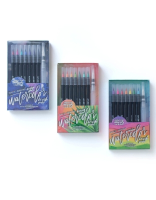 Watercolor Brush Pens, 24-Pack