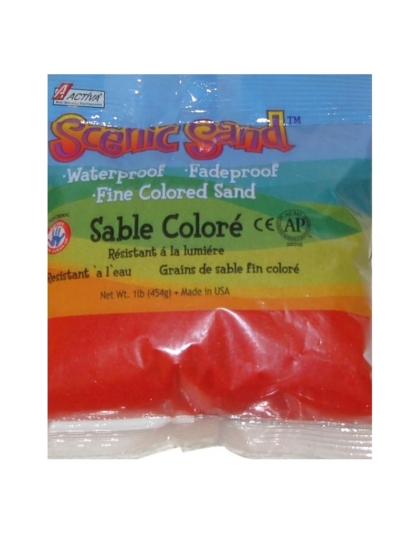 Scenic Sand&trade; Craft Colored Sand, Bright Red, 1lb (454g) Bag