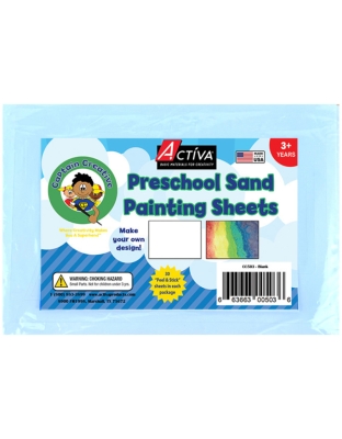 Preschool Sand Art Sheets, Blank, 5x7 in, 30 Sheets