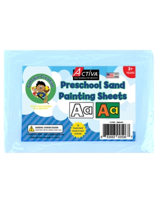 Preschool Sand Painting Sheets, Alphabet Theme, 5x7 in, 30 Sheets