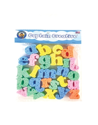 Super Sponges, 2", Lower Case Alphabet, 26 Pieces