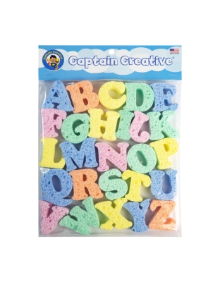 Super Sponges, 2", Uppercase Alphabet, 26 Pieces