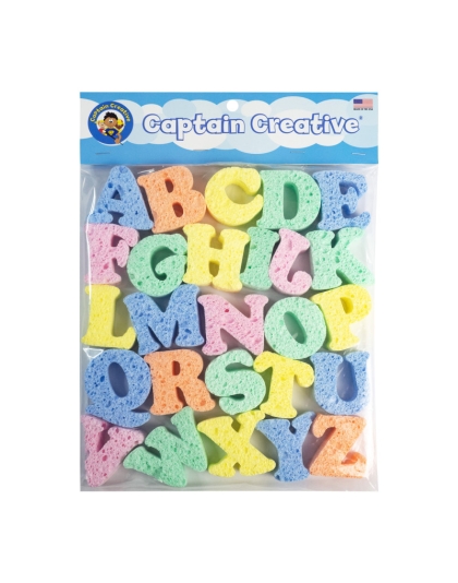 Super Sponges, 2", Uppercase Alphabet, 26 Pieces