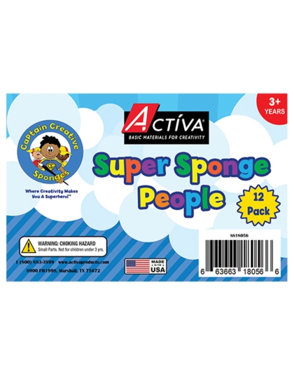 Super Sponges, People Shape, Pack of 12