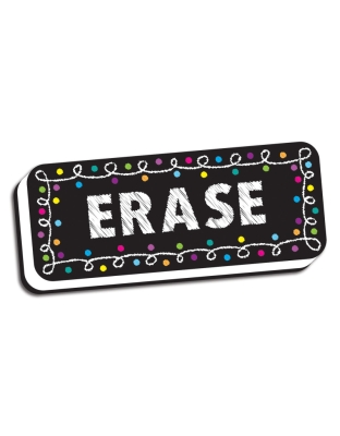 Magnetic Whiteboard Eraser, Chalk Loops, 2" x 5"