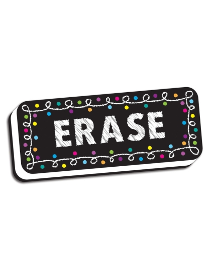 Magnetic Whiteboard Eraser, Chalk Loops, 2" x 5"