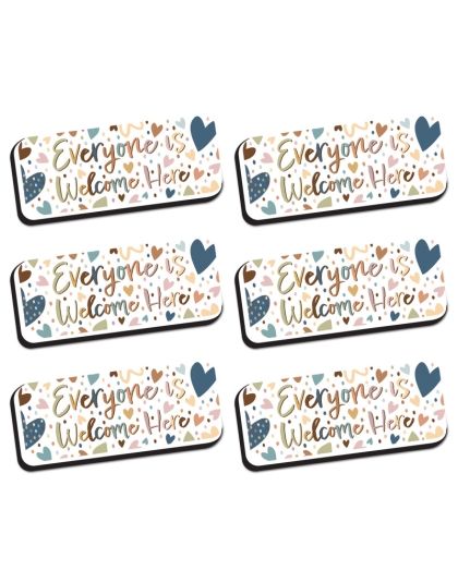 Magnetic Whiteboard Eraser, Everyone is Welcome, Pack of 6