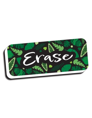 Magnetic Whiteboard Eraser, Greenery with Erase, 2" x 5"