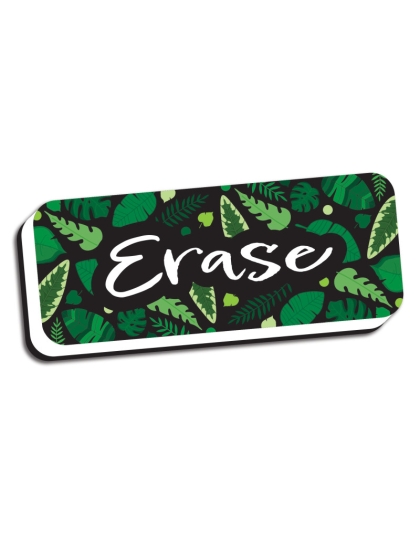 Magnetic Whiteboard Eraser, Greenery with Erase, 2" x 5"