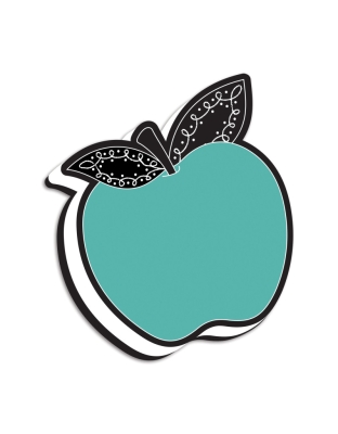 Magnetic Whiteboard Eraser, Teal Apple with Chalk Loop Leaves