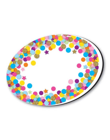 Magnetic Whiteboard Eraser, Oval Confetti