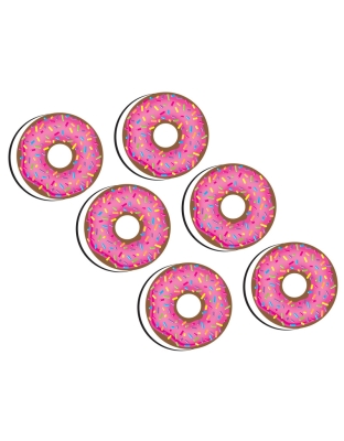 Magnetic Whiteboard Erasers, DonutFetti&reg;, Pack of 6
