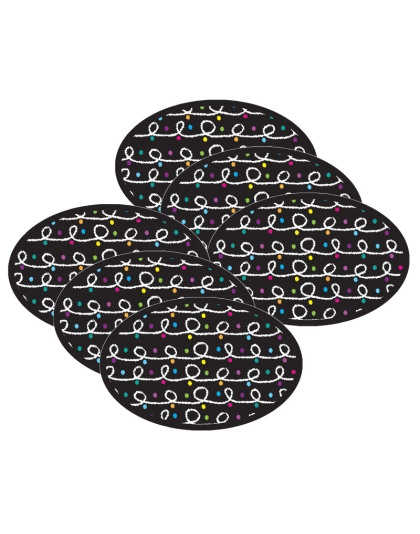 Magnetic Whiteboard Eraser, Color Chalk Loops, Pack of 6