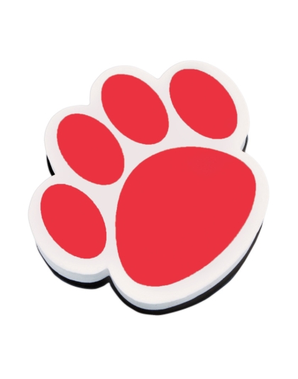 Magnetic Whiteboard Eraser, Red Paw
