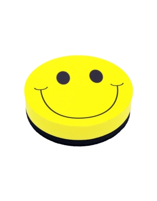 Magnetic Whiteboard Eraser, Smile Face