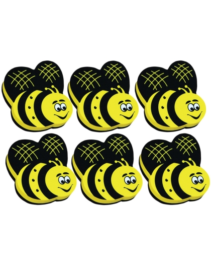 Magnetic Whiteboard Eraser, Bee, Pack of 6