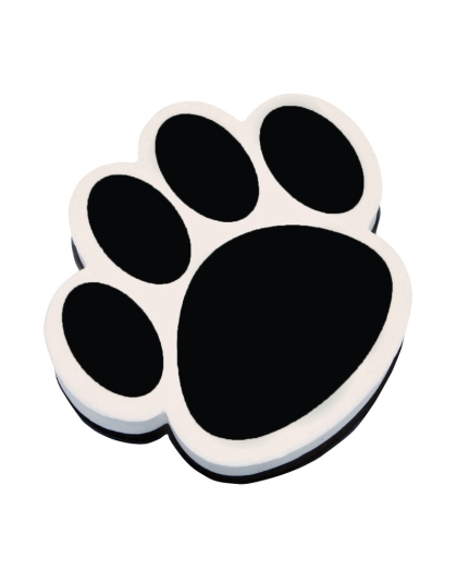 Magnetic Whiteboard Eraser, Black Paw