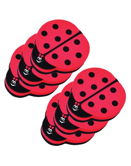 Magnetic Whiteboard Eraser, Ladybug, Pack of 6