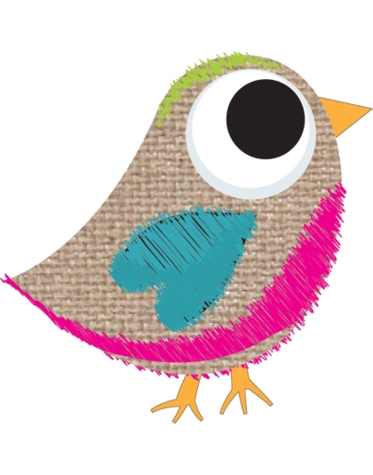 Magnetic Whiteboard Eraser, Burlap Scribble Tweet