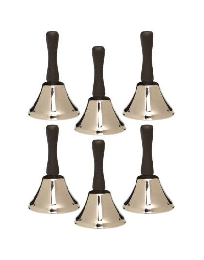 Steel Hand Bell, 4", Pack of 6