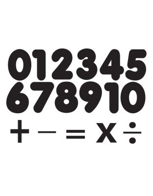 Die-Cut Magnetic Black Number Set, 1.75", 32 Pieces