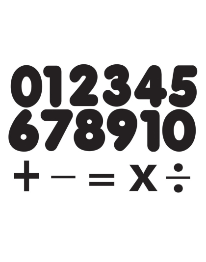 Die-Cut Magnetic Black Number Set, 1.75", 32 Pieces
