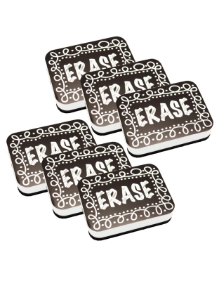 Magnetic Whiteboard Eraser, Chalk Loop, Pack of 6