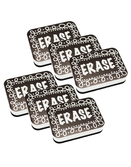 Magnetic Whiteboard Eraser, Chalk Loop, Pack of 6