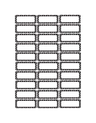 Die-Cut Magnetic Foam Black & White Dots Labels/Nameplates, Pack of 30