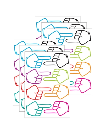 Die-Cut Magnetic Pointing Fingers, 8 Per Pack, 6 Packs