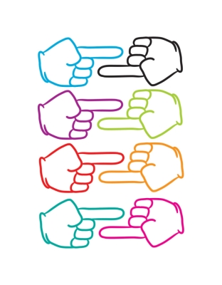 Die-Cut Magnetic Pointing Fingers, 8 Pieces